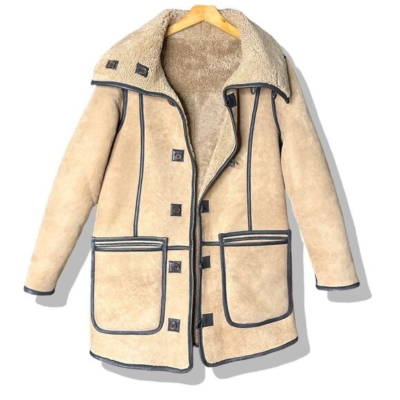 Free People x Nicholas K Alpine Reversible Sheepskin Shearling Leather Fur Coat - Picture 2 of 16